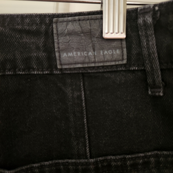 American Eagle Outfitters Black Denim Jean Skirt Mini Hi- Rise A-line Preppy 14 - Picture 11 of 15